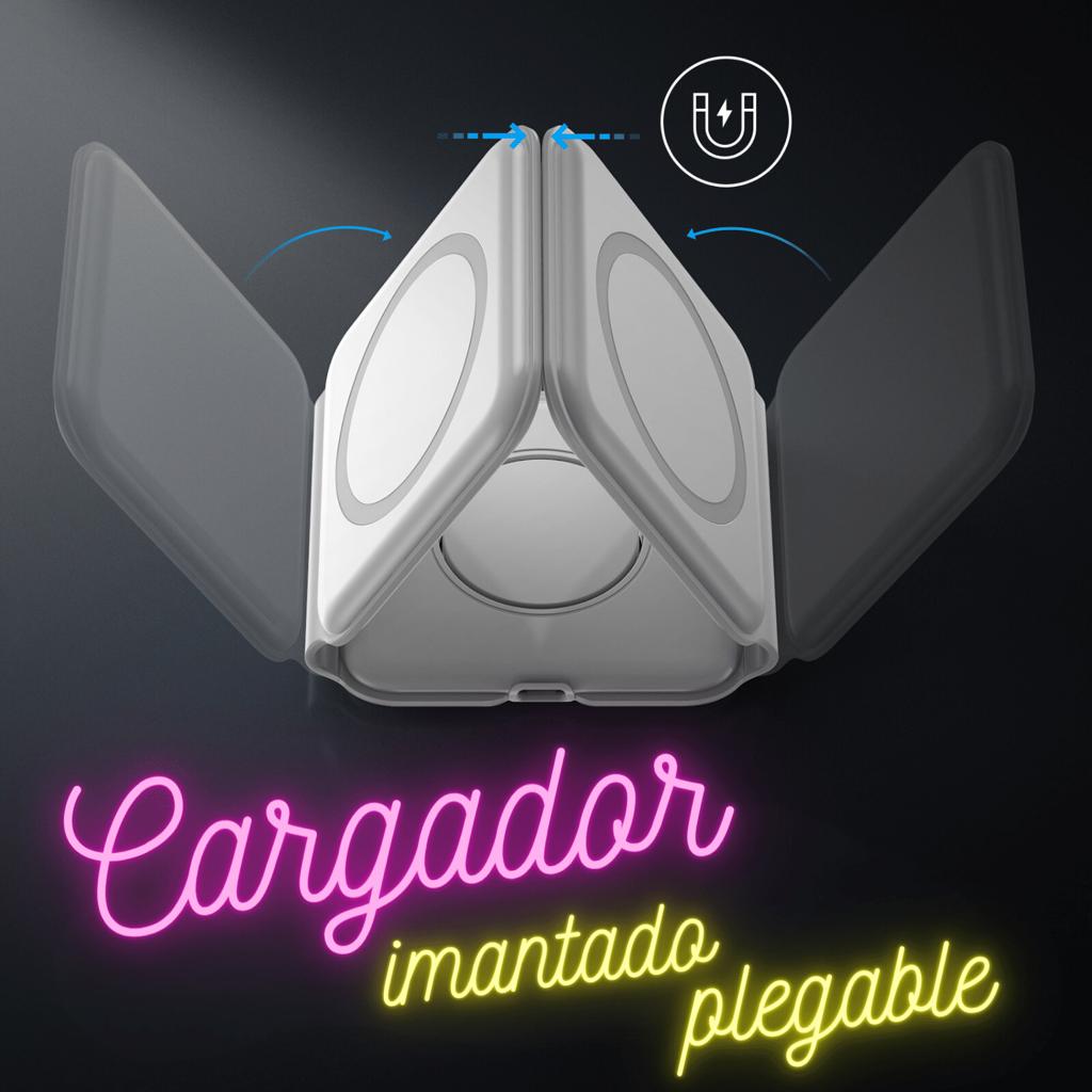 Cargador Magnetico 3 en 1 Plegable